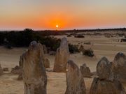 ピナクルズからインド洋に沈む夕陽は感動的でした。マジックアワー最高！