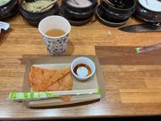 作った後のキムチチヂミ