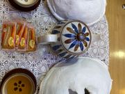 泥パックとお茶菓子