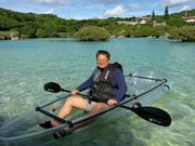 海がエメラルドグリーン