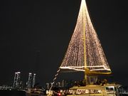 ツリーの装飾の船が素敵でした✨