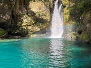 晴れのおかげで虹まで見れた