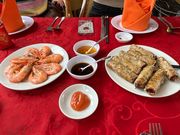 海鮮を使ったランチ