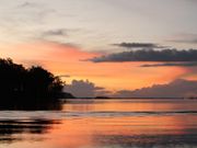 アマゾン川の夕日