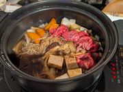 夕食は美味しいすき焼き