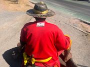 ゾウの上は、やっぱり高いし、揺れる。