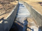 景福宮の川が凍りついていました