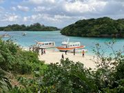 川平湾のグラスボート船