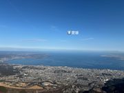 ロープウェイからの景色。遠くに愛媛まで見えます