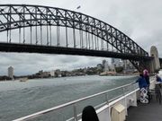 屋上デッキにも出れます。ハーバーブリッジの下を通過。