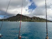 ダイヤモンドヘッドを眺めながらの釣行