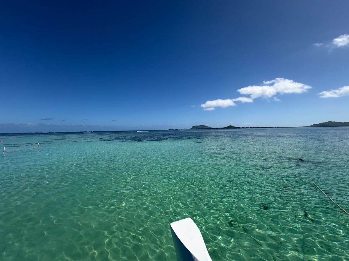 Emerald sea at Kaneohe Bay sandbar
