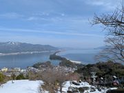 残雪と天橋立が美しいかった