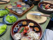 1人分ずつ自身で用意したパッタイの材料