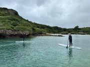 透明SUPで立ちポジション