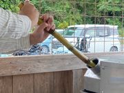 サトウキビをジュースに