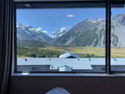 ホテルの部屋から見たマウントクック