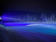 ライトアップ青い池