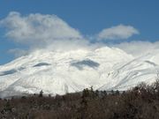 知床連山が輝いて綺麗でした