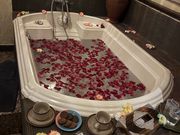 フラワーバスで温かいお茶とクッキーさらにリラックス💛