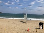 映えスポットの海の階段