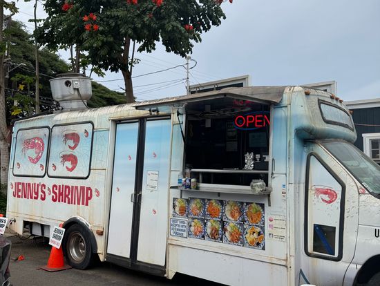 ハレイワで食べたシュリンプのフードトラック