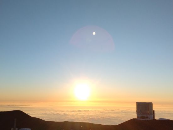 マウナケア山頂からの夕日