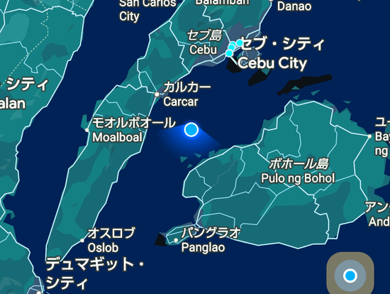 海上でも電波届きました！