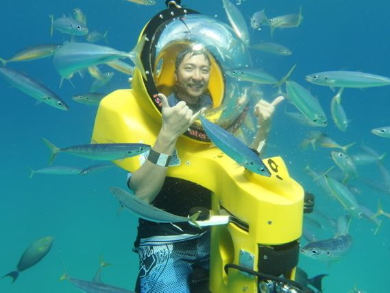 水中スクーター＆マウナルア湾パラダイスサンドバーシュノーケリング