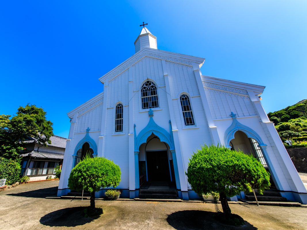 写真：貸切観光タクシー 福江島 全島内ぐるっと観光コース 潜伏キリシタン教会群・鬼岳・高浜ビーチなどをめぐる旅＜8時間／1〜9名／福江島・五島市＞ by五島タクシー