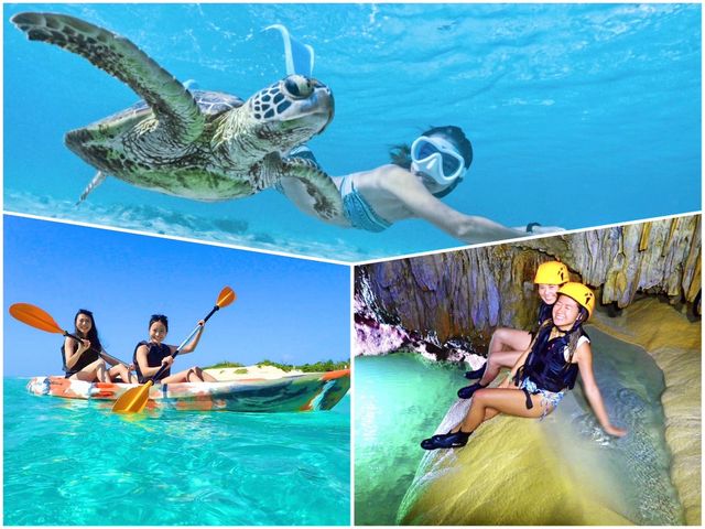 Pumpkin Cave & Sea Kayak + Choice of Activity <Full Day / Miyako Island>