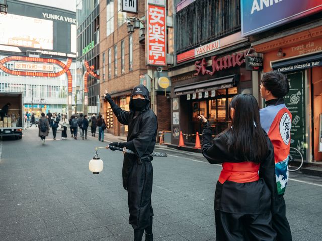 Shinjuku Walking Tour with a Ninja Guide: Kabukicho, Golden Gai & Secret Shrine